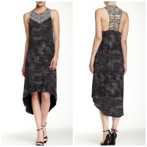 RVCA Dresses & Skirts - RVCA Lilliana High Low Dress with Cut-outs in back - Size Small